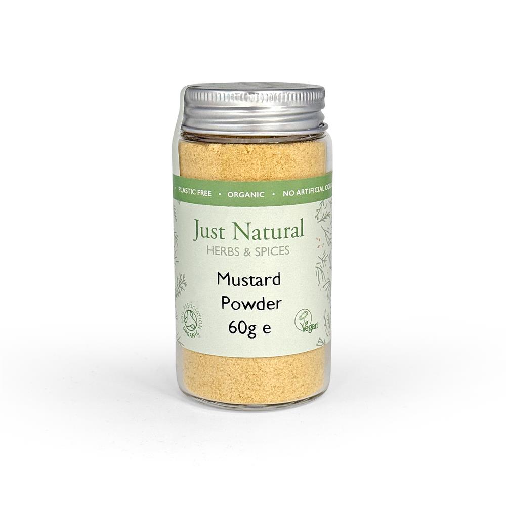 Organic Mustard Powder (Glass Jar) 60g - Just Natural