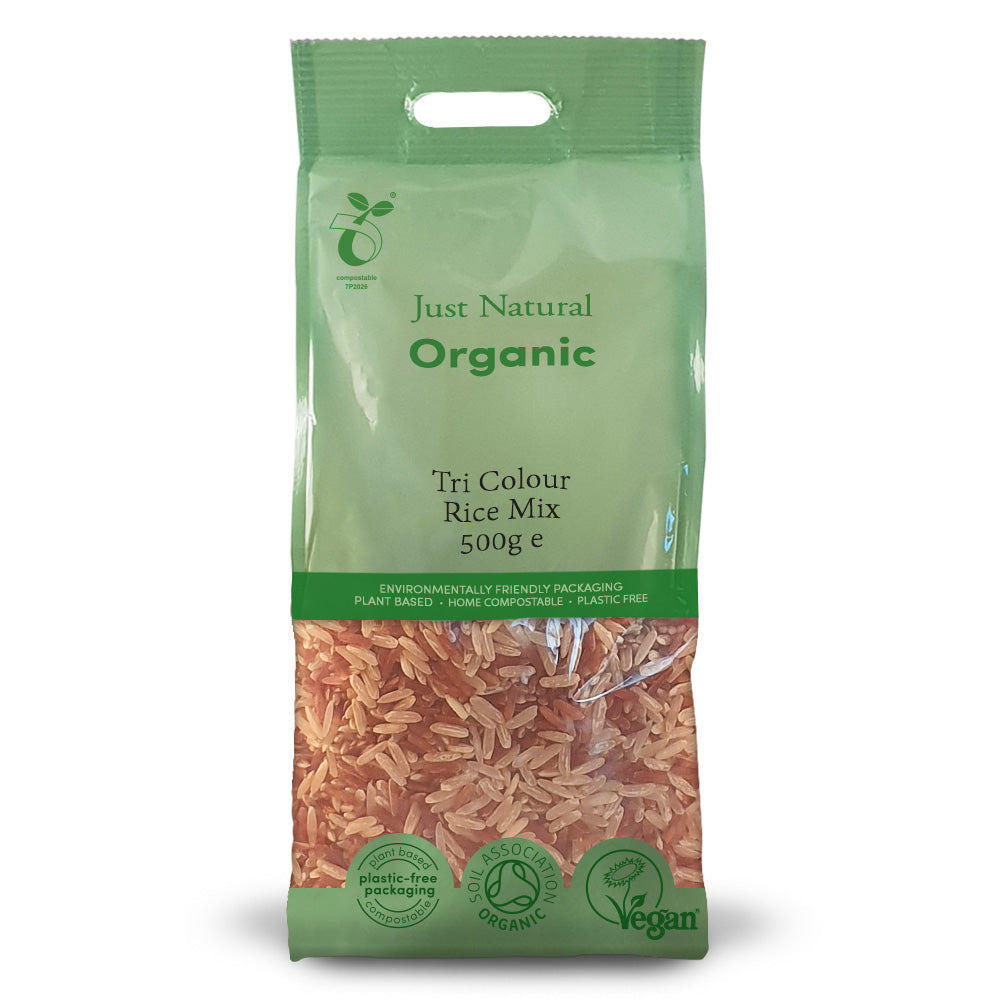 Organic Tri Colour Rice Mix 500g - Just Natural