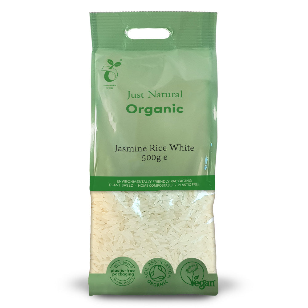 Organic White Jasmine Rice 500g - Just Natural