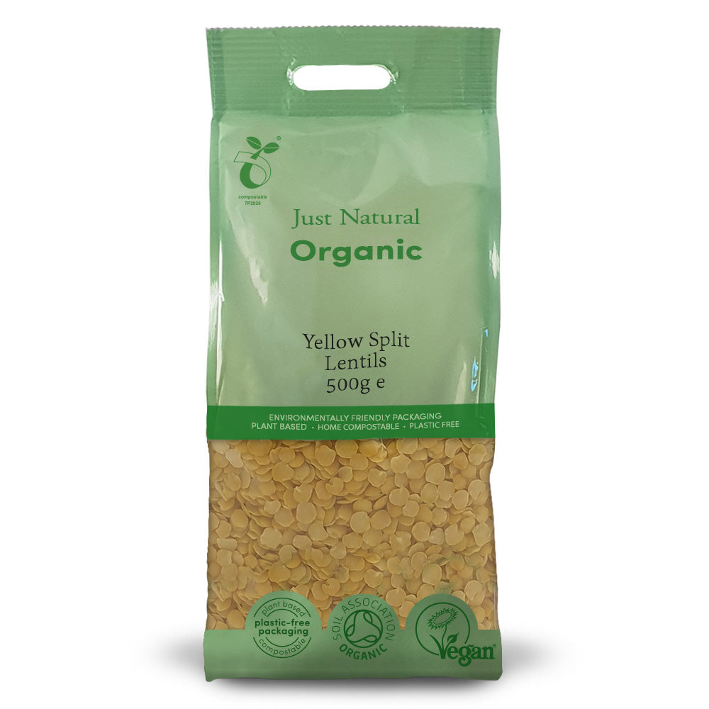 Organic Yellow Split Lentils 500g - Just Natural