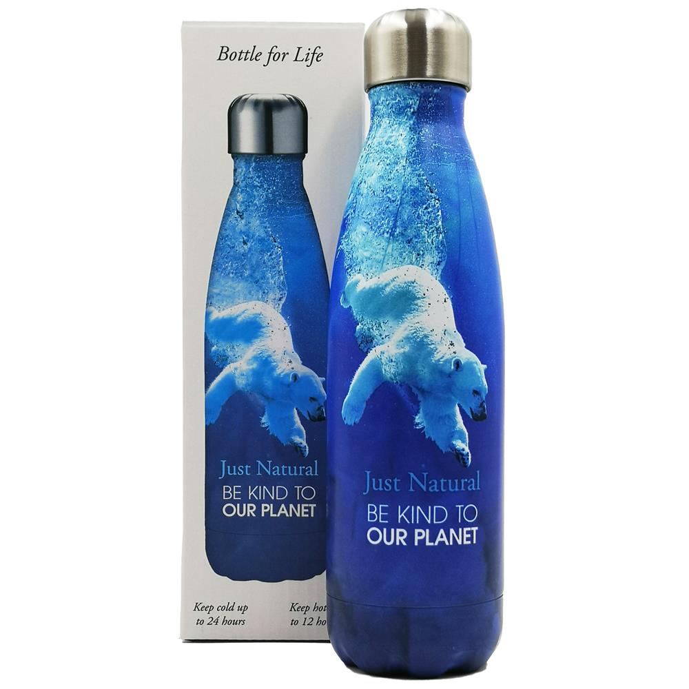 Stainless Steel Drinks Bottle 500ml - Just Natural