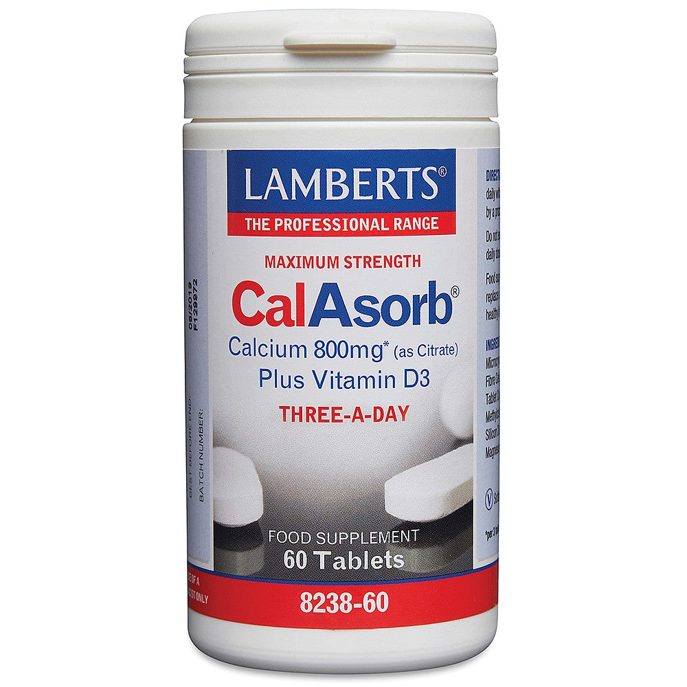 CalAsorb Calcium 800mg (as Citrate) 60 tablets - Just Natural