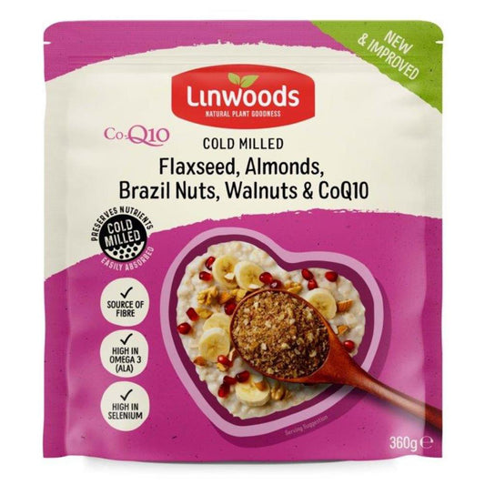 Milled Flaxseed, Nuts & Q10 mix 360g - Just Natural