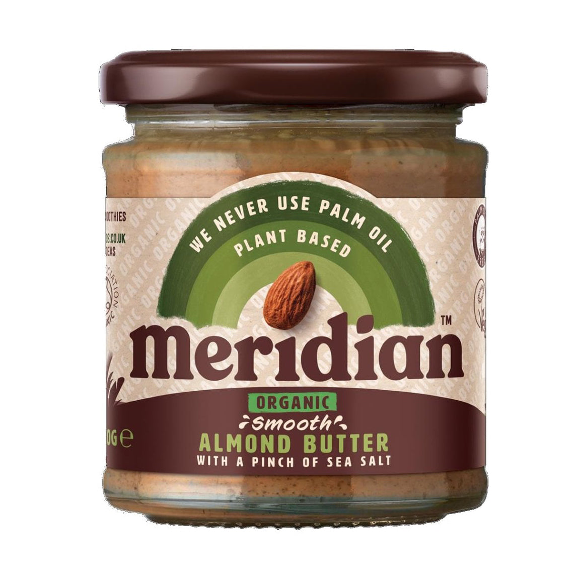 Organic Smooth Almond Butter with a pinch of salt 170g - Just Natural