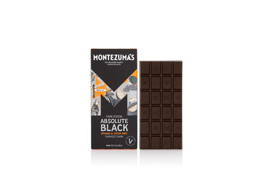Absolute Black 100% Cocoa with Coco Nibs and Orange 90g - Just Natural