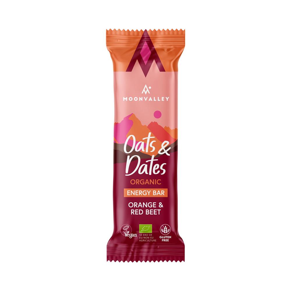 Organic Gluten-free Energy Bar Orange & Red Beets 50g.