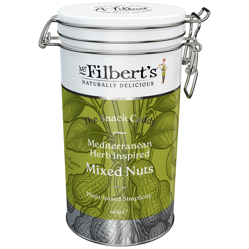 Mediterran Herb Inspired Mixed Nuts Gift Tin Med 140g - Just Natural