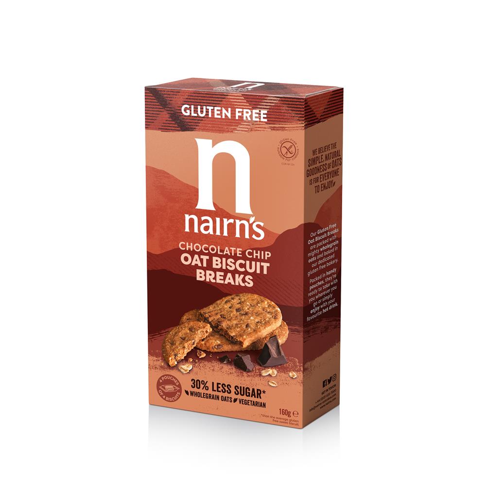 Gluten Free Chocolate Chip Biscuit Breaks, 160g - Just Natural
