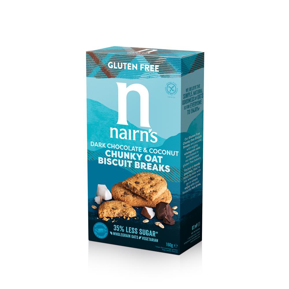 Gluten Free Dark Choc & Coconut Biscuit Break Chunky 160g - Just Natural