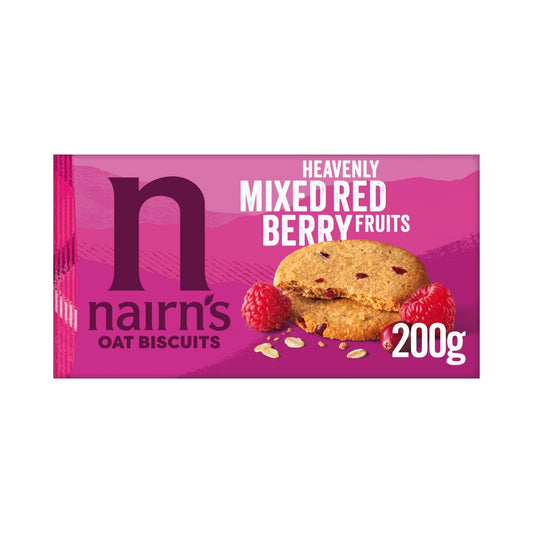 Mixed Berries Oat Biscuits wheat free 200g - Just Natural
