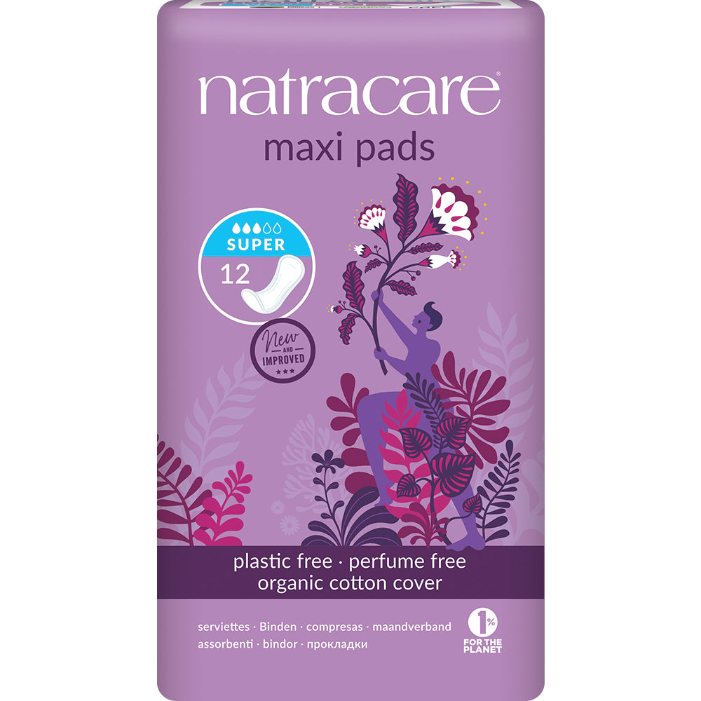 Natural Maxi Pads Super 12's - Just Natural