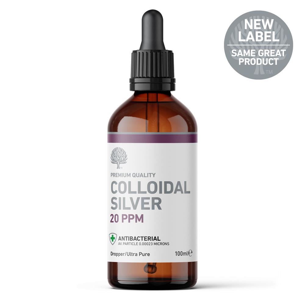 20ppm Enhanced Colloidal Silver 100ml Dropper - pH 9.0 - Just Natural