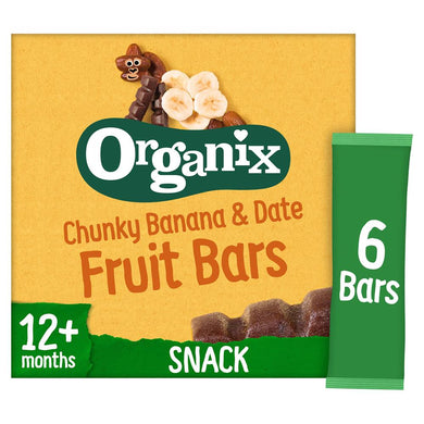 Organix Chunky Fruit Bars Date & Banana 6x17g