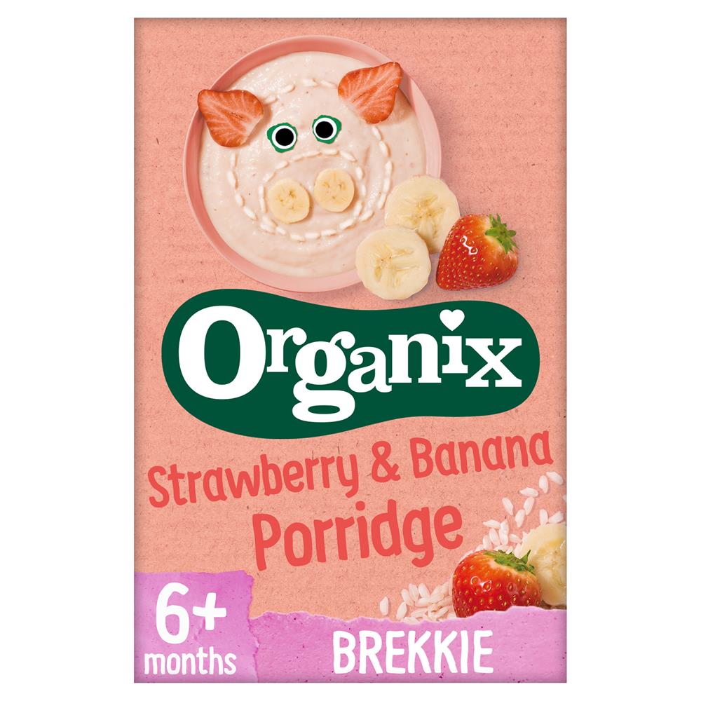 Organic Strawberry and banana Porridge 120g - Just Natural