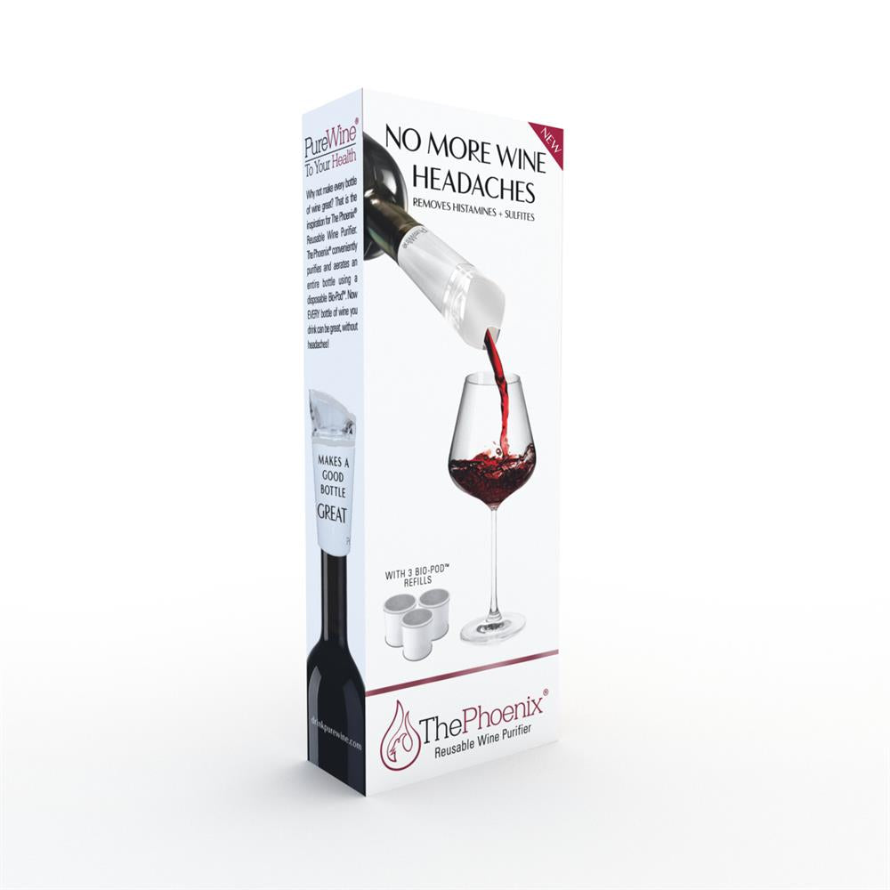 The Phoenix Starter Kit White - Reusable Wine Purifier.