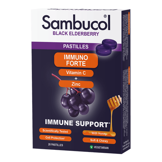 Sambucol Pastilles Immuno Forte Vitamin C and Zinc with Honey - Just Natural