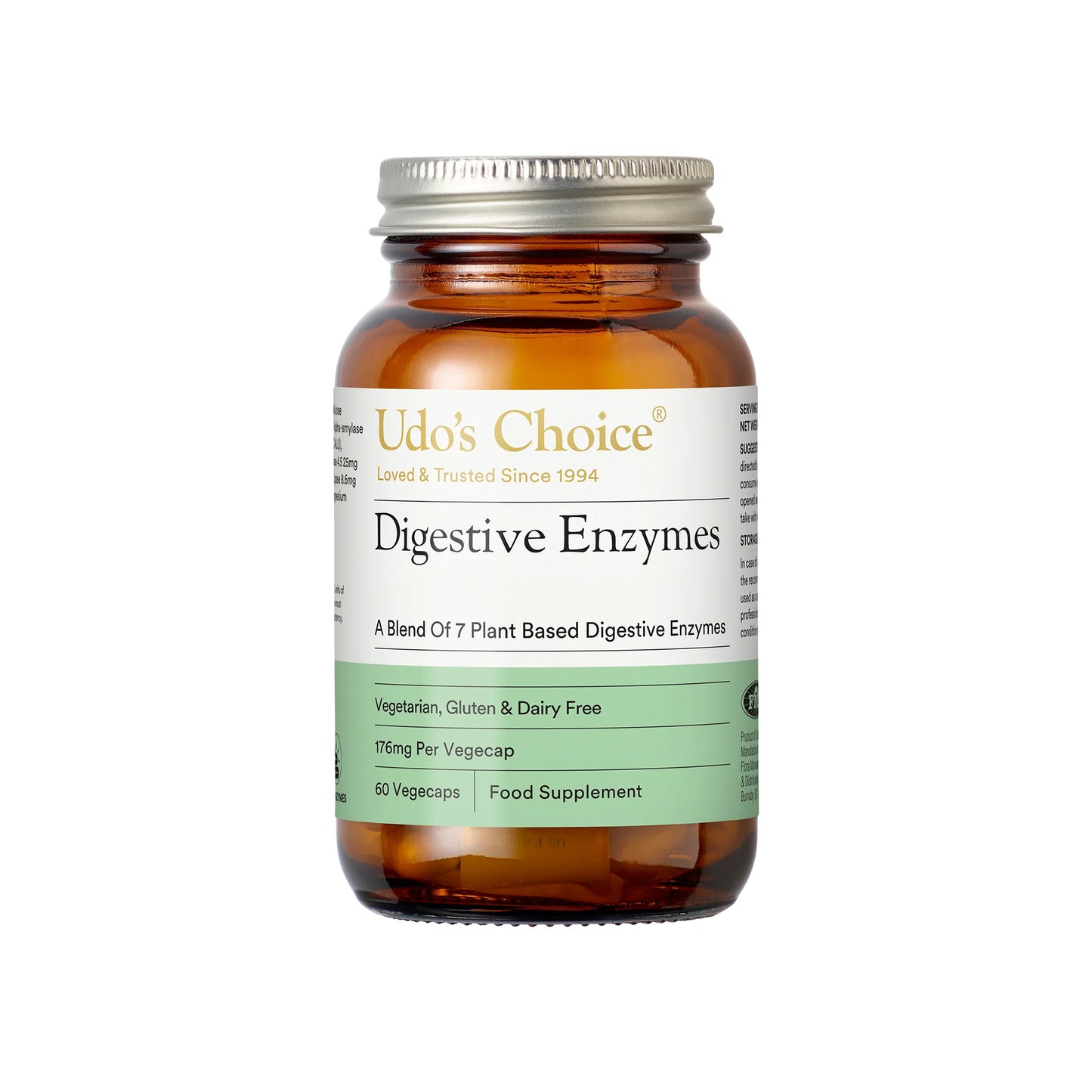 Digestive Enzyme 60 Caps contain plant based enzymes. - Just Natural