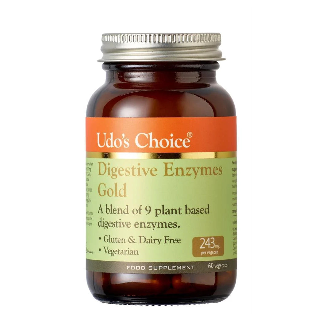Digestive Enzyme Gold contains 9 plant based enzymes 60 caps - Just Natural