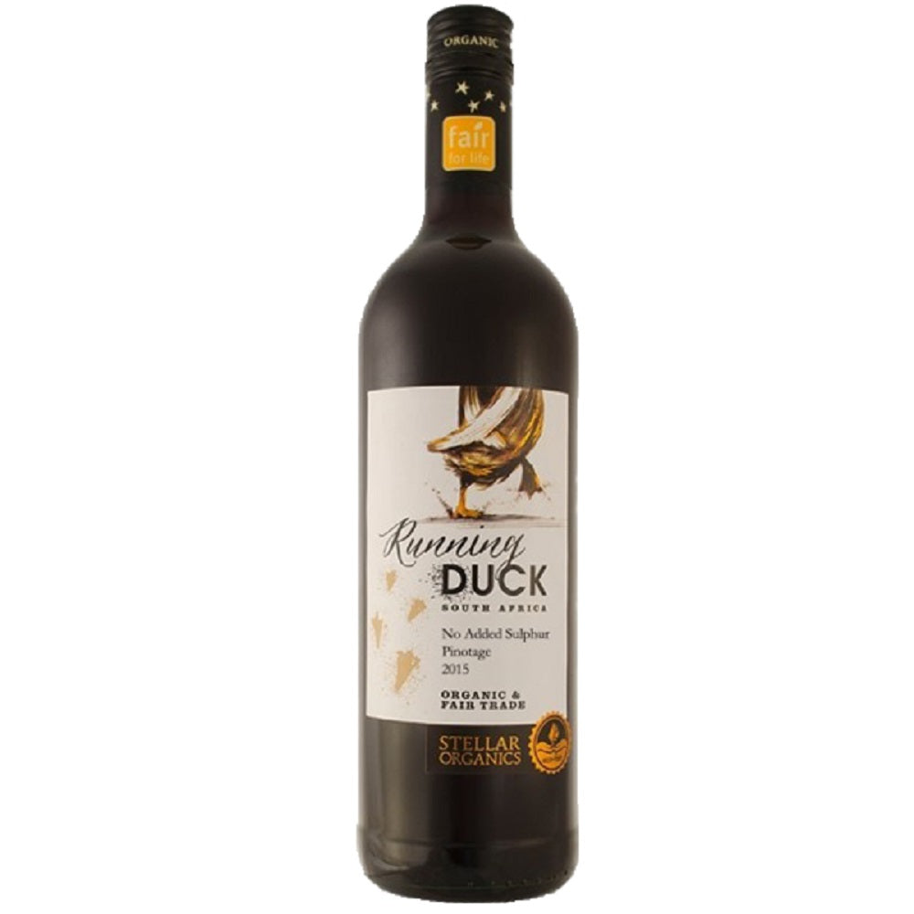Pinotage 'Running Duck' NO SULPHUR ADDED, South Africa Organic Red Wine - Just Natural