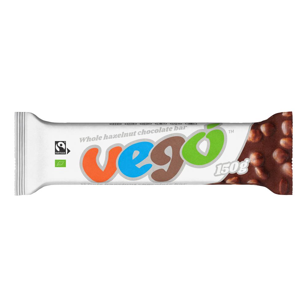 Organic Whole Hazelnut Chocolate Bar 150g - Just Natural
