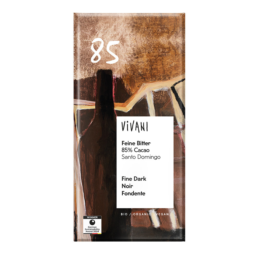 Dark Chocolate 85% Vegan Organic 100g.