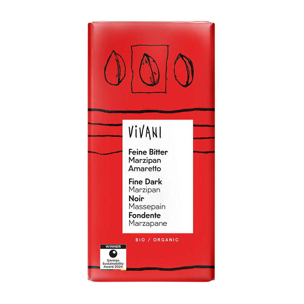 Dark Marzipan Amaretto 60% Chocolate Organic 100g.