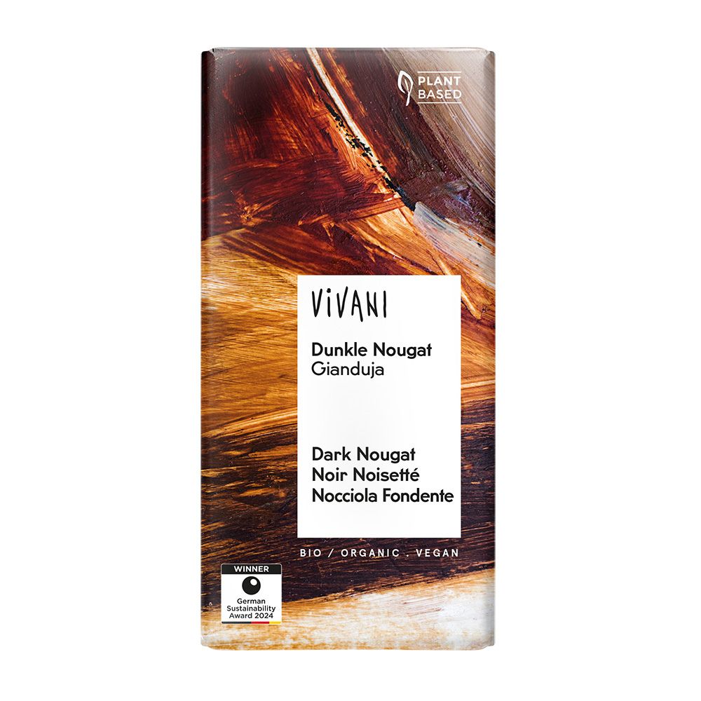 Dark Nougat Chocolate Vegan Organic 100g.