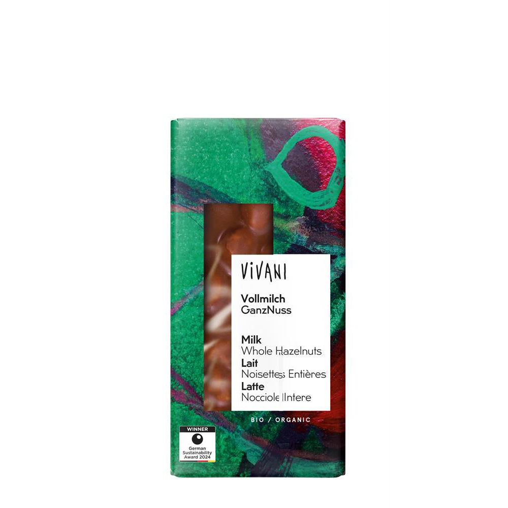 Milk Whole Hazelnut Chocolate Organic 100g - Just Natural