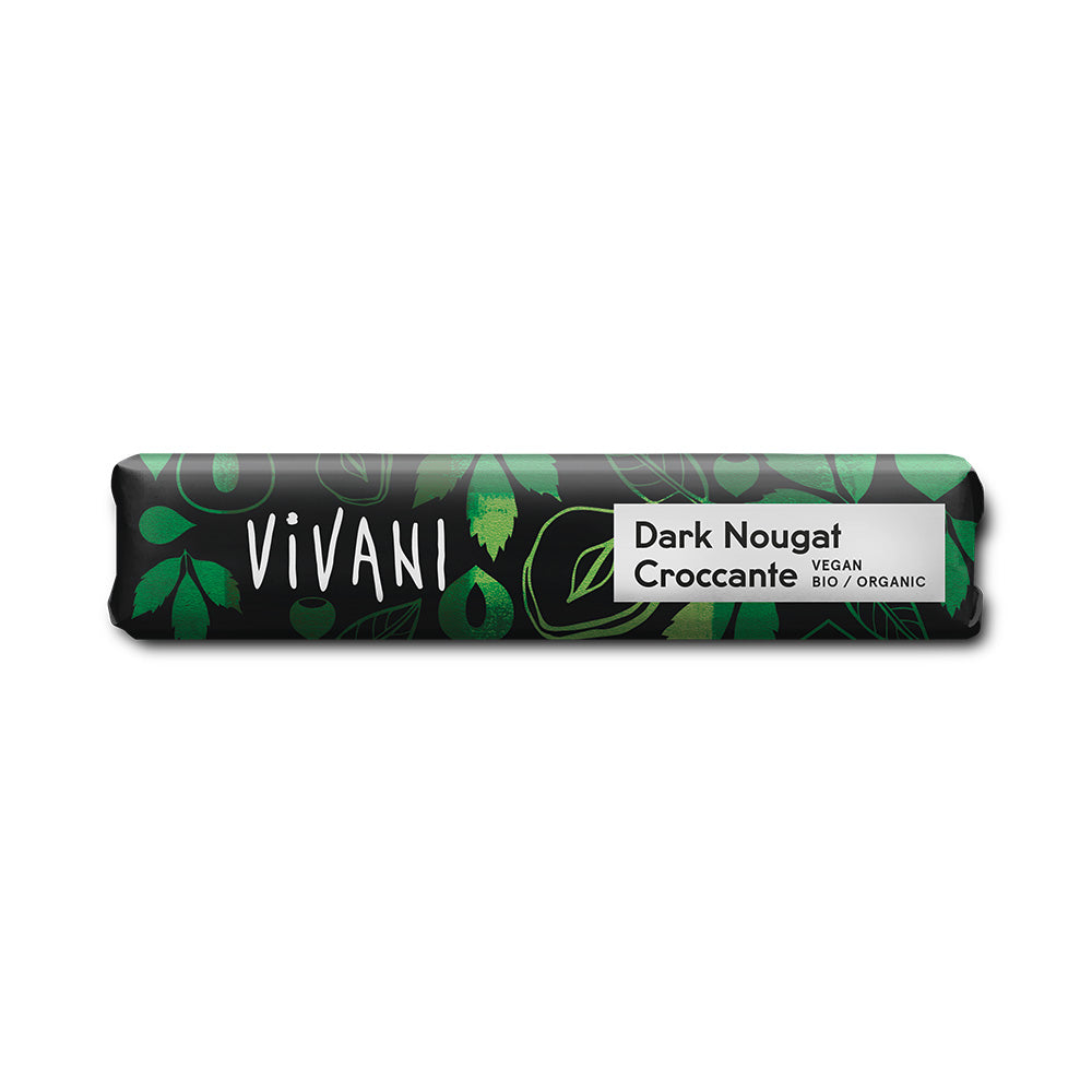 Mini Dark Nougat Croccante Chocolate Vegan Organic 35g.
