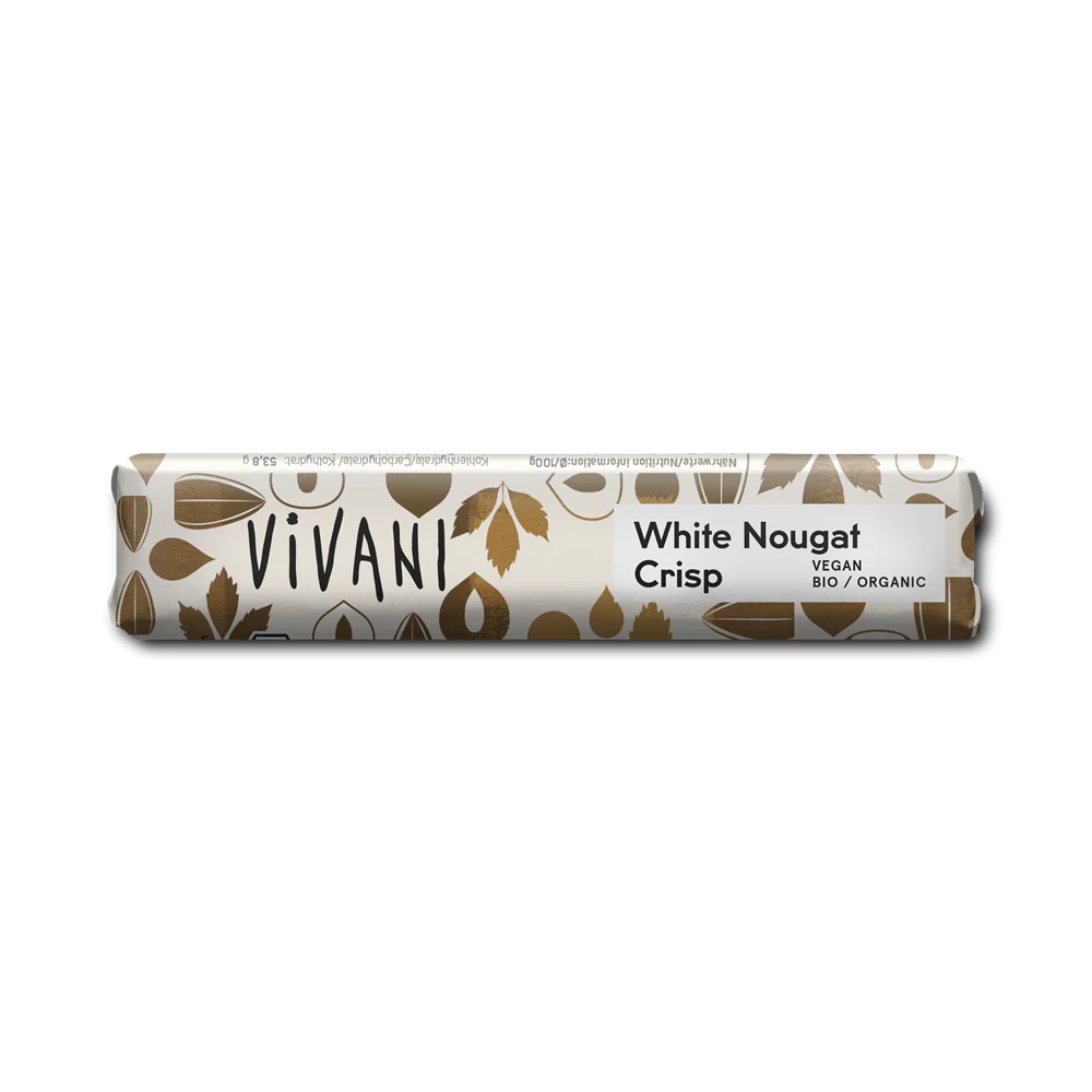 Mini White Nougat Crisp Chocolate Vegan Organic 35g - Just Natural