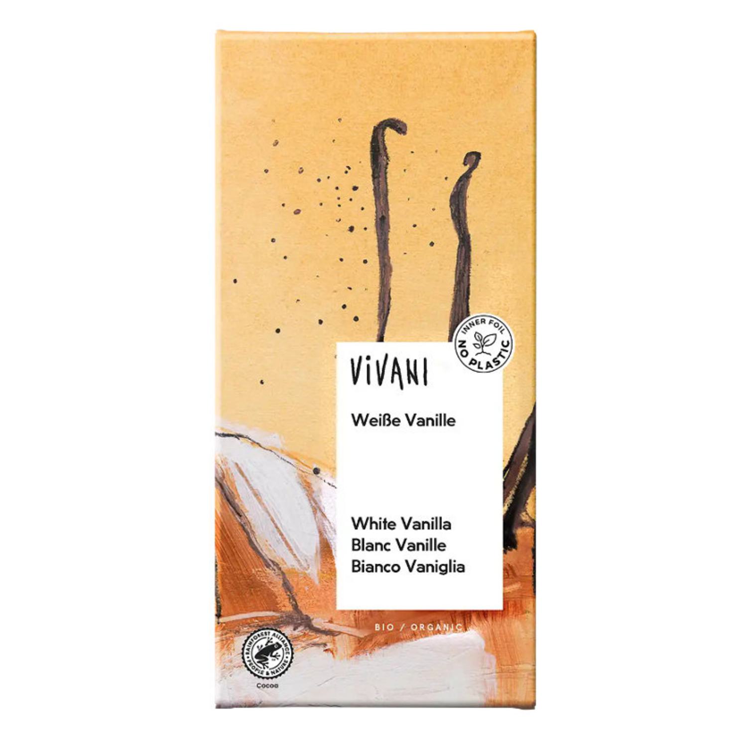 White Chocolate with Bourbon Vanilla Organic 80g - Just Natural