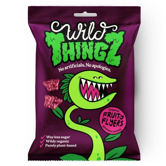 Wild Thingz Organic & Vegan Fruity Flyers Gummy Sweets130g.