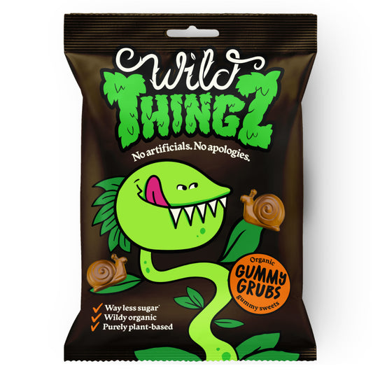Wild Thingz Organic & Vegan Sweets Gummy Grubs 130g.