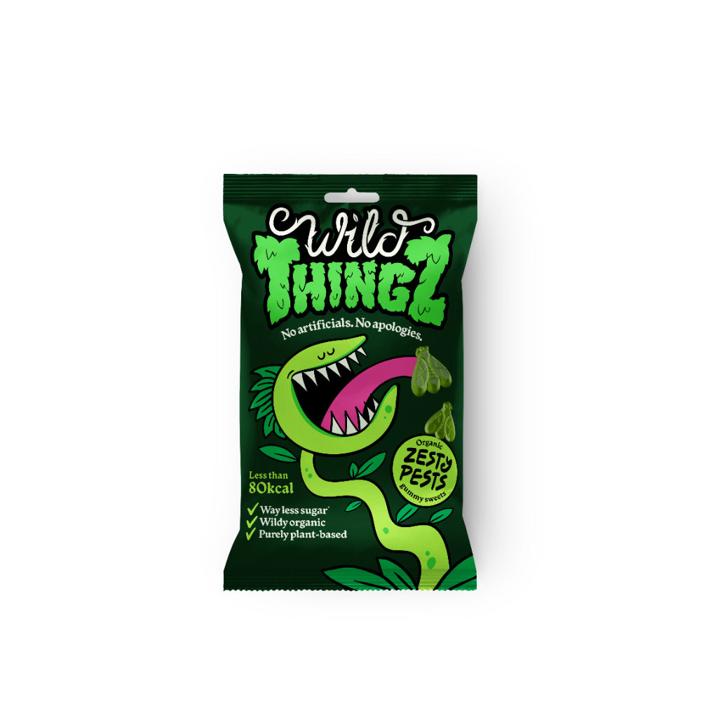 Wild Thingz Organic & Vegan Sweets Zesty Pests 25g.
