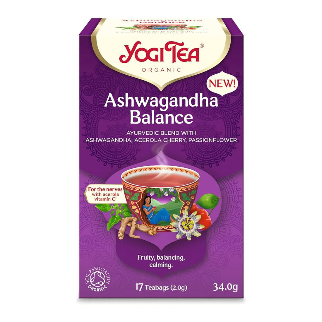 Ashwagandha Balance Organic 17 Teabags - Just Natural