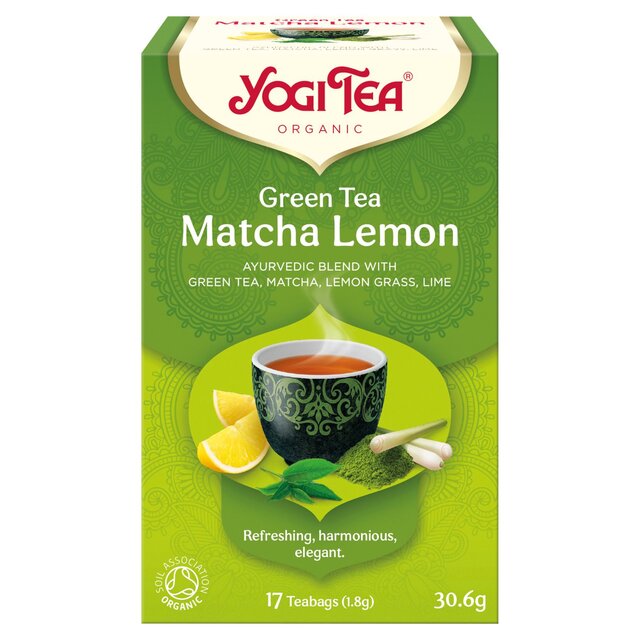 Green Tea Matcha Lemon Organic 17 Teabags - Just Natural