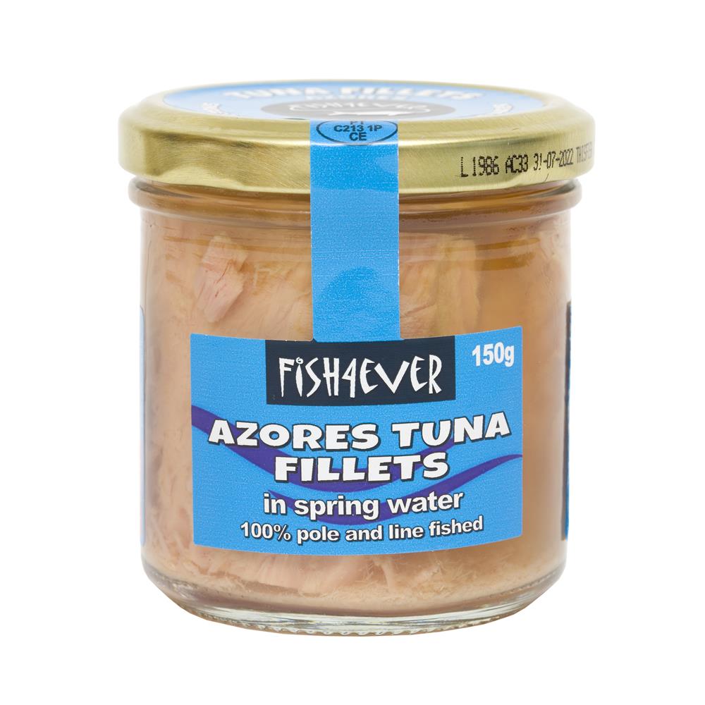 Fish4Ever Azores Tuna Fillets in Spring Water (jar) 150g Just Natural