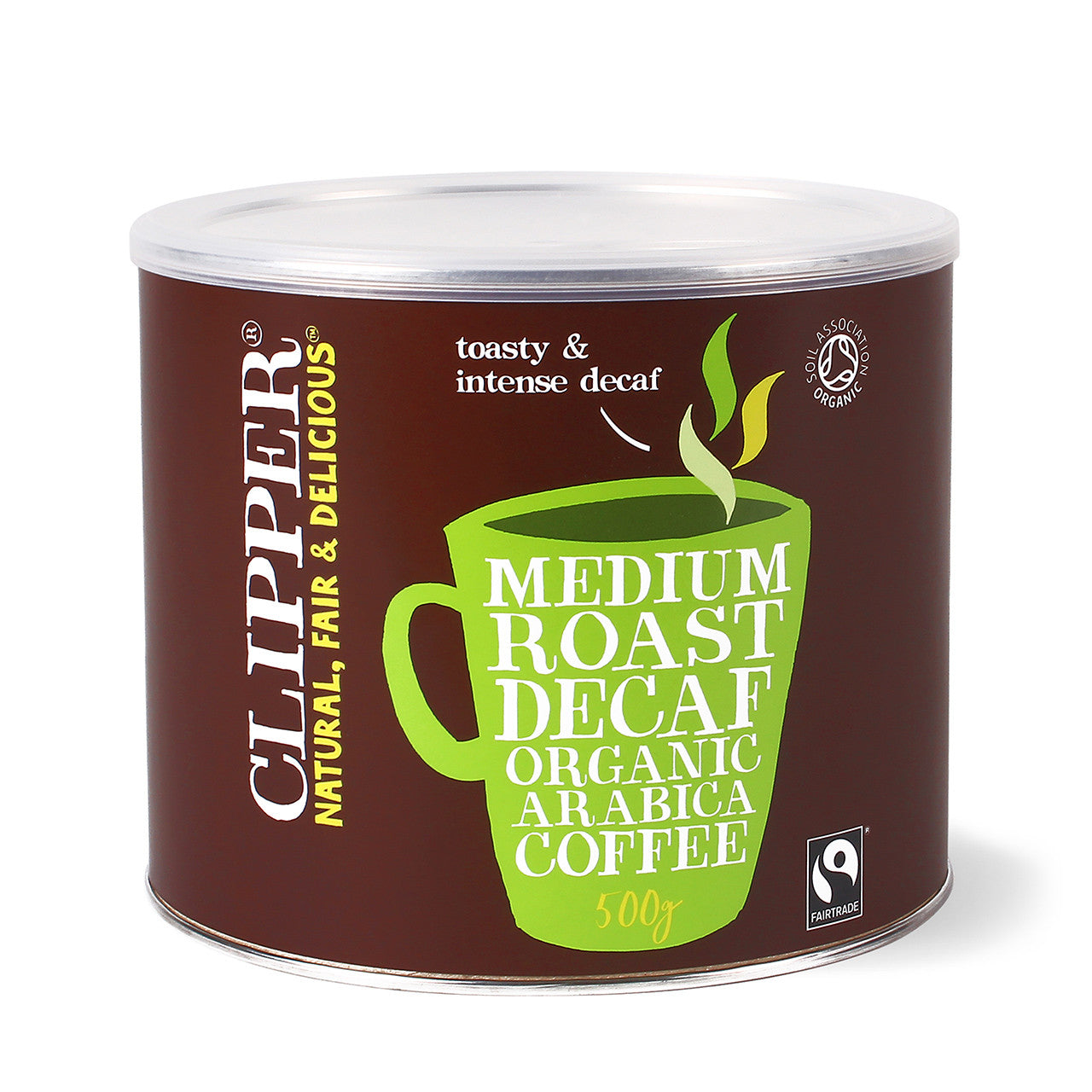 Fairtrade Organic Medium Roast Arabica Decaf Coffee 500g Just Natural